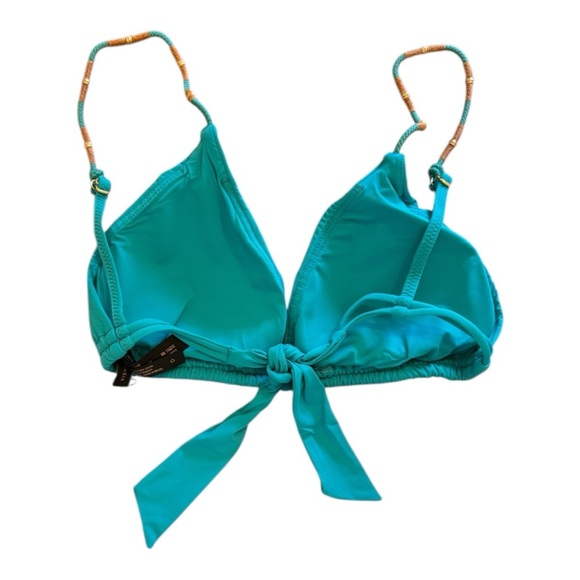 VIX PAULA HERMANNY Laura Tri Parallel Bikini Top In Blue NWT - Picture 5 of 6